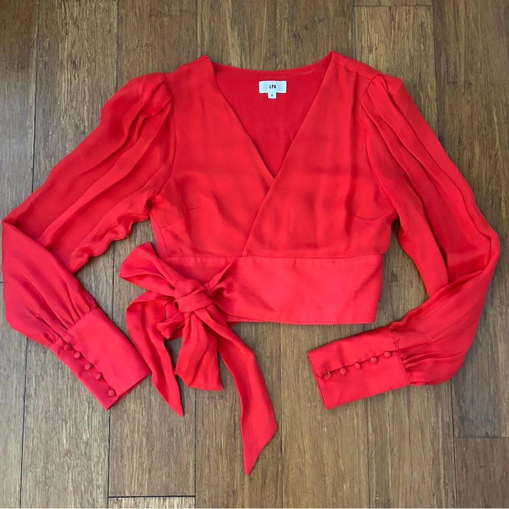 Revolve LPA Wrap Blouse - Picture 4 of 10
